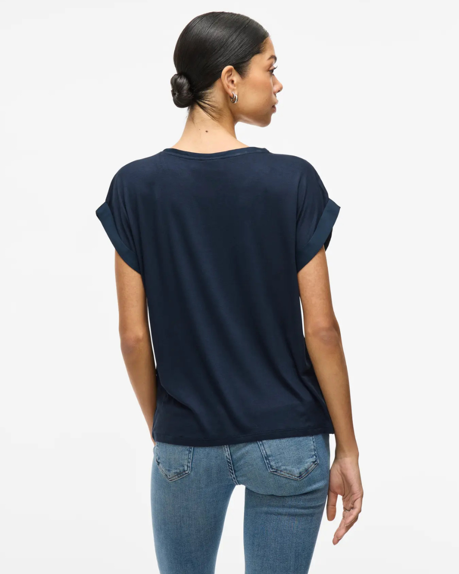 VIELETTE S/S SATIN TOP