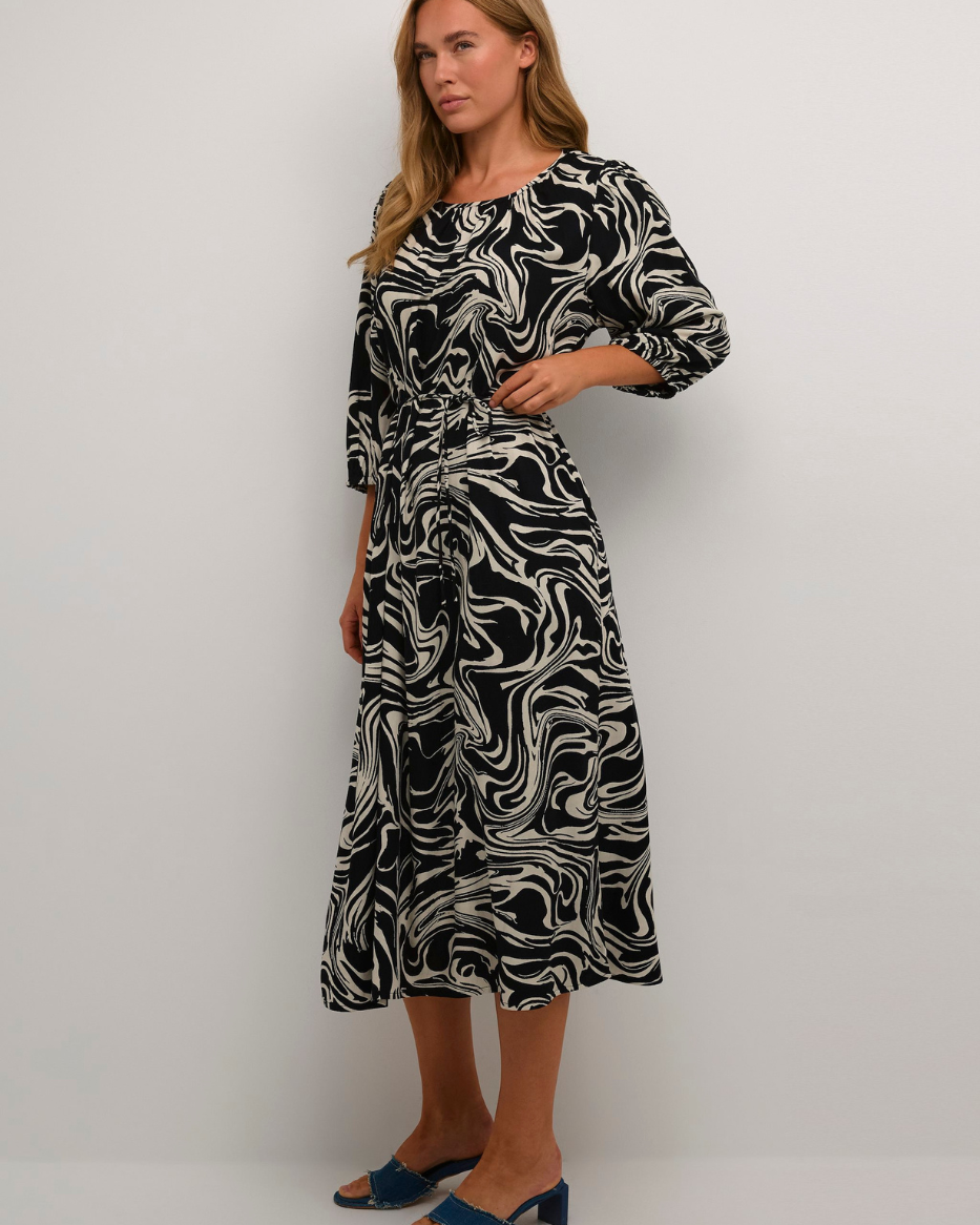 CARMEN DRESS 1/2 SLEEVE