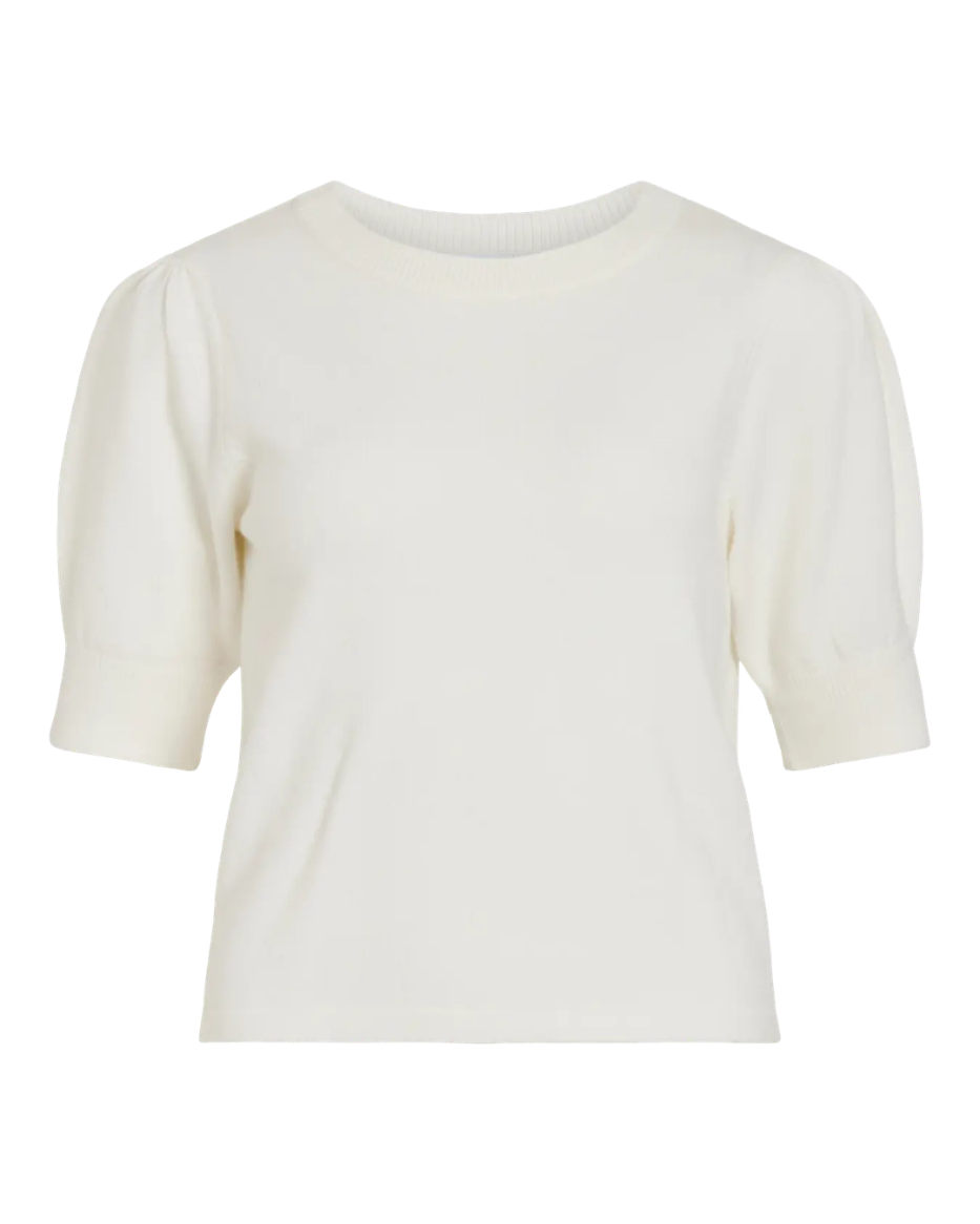 VIRIL 2/4 SLEEVE O-NECK KNIT TOP