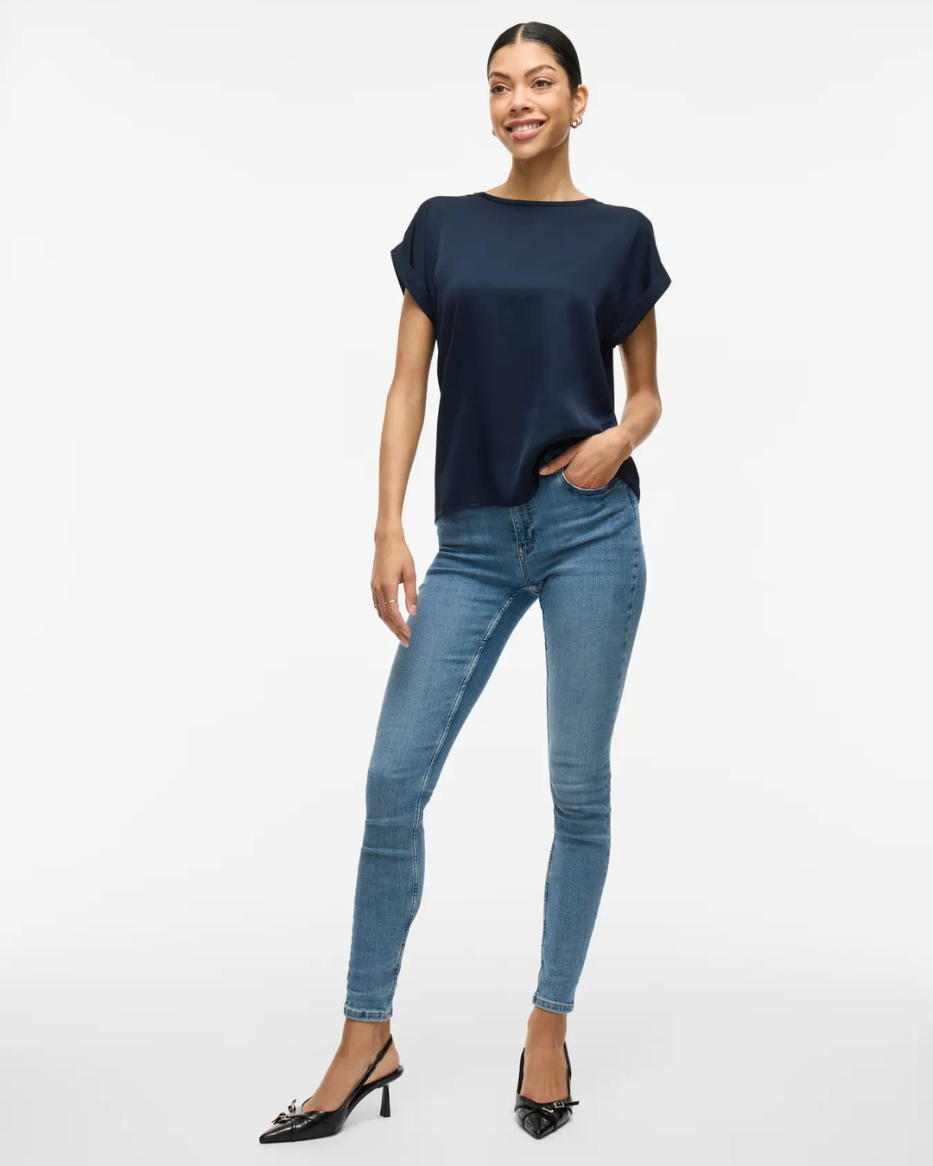 VIELETTE S/S SATIN TOP